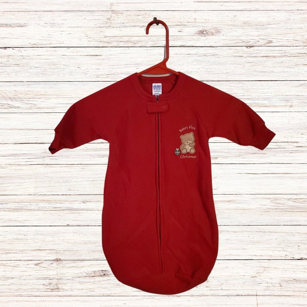 Baby's First Christmas Zip-Up Sleeper